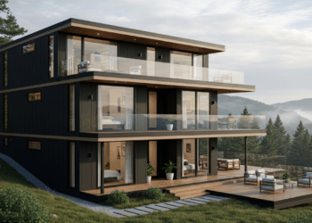 Casa modular pré fabricada com ambientes integrados, iluminação natural e estilo leve, perfeita para rotina em família.