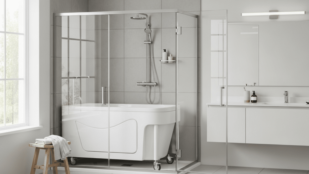 A banheira móvel prática e portátil que traz conforto e pode ser guardada a qualquer momento