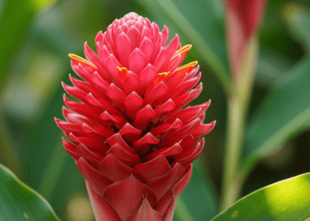 A flor de gengibre calmante que além de hidratar o cabelo, entrega brilho natural sem esforço