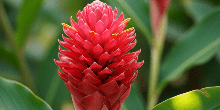 A flor de gengibre calmante que além de hidratar o cabelo, entrega brilho natural sem esforço