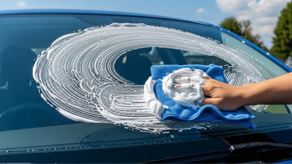 O truque com espuma de barbear que está viralizando por deixar o vidro do carro impecável