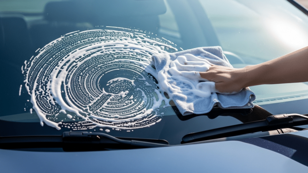 O truque com espuma de barbear que está viralizando por deixar o vidro do carro impecável