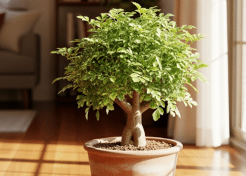 Coloque árvore da felicidade na sala, suas folhas charmosas filtram ar e criam ambiente acolhedor com cuidados simples e frescor natural!