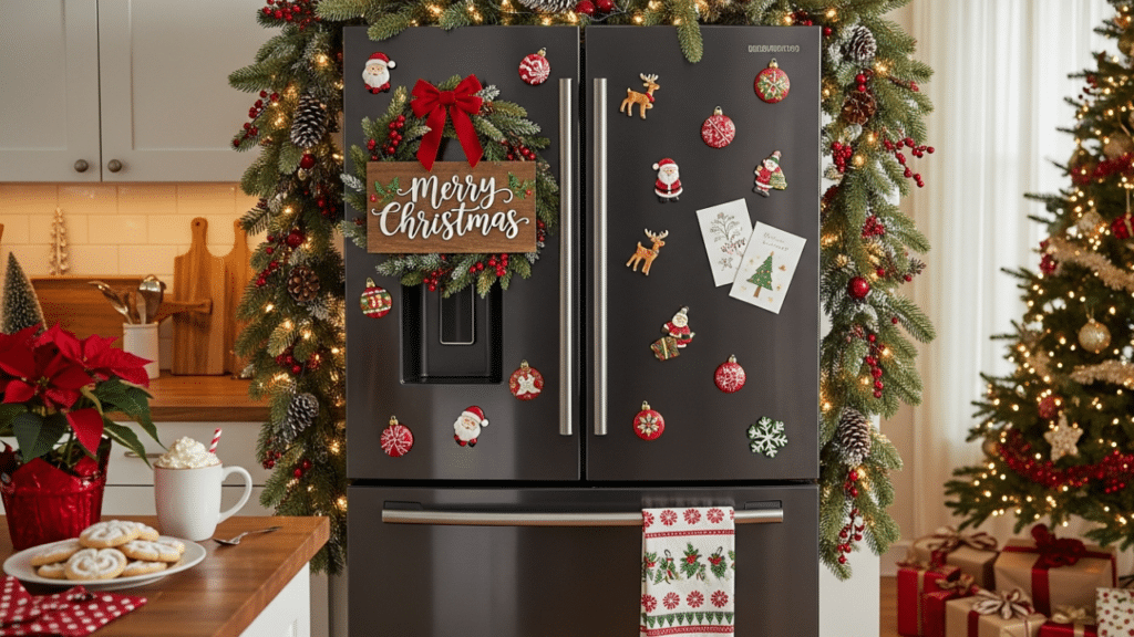 A ideia perfeita para decorar a geladeira no Natal e deixar a cozinha irresistível