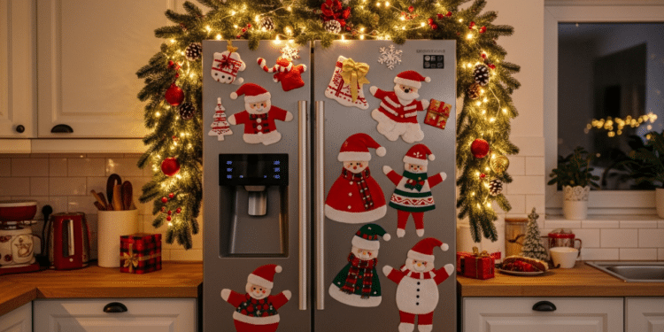 A ideia perfeita para decorar a geladeira no Natal e deixar a cozinha irresistível