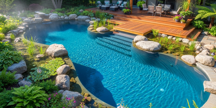 Sinta-se em um verdadeiro paraíso em casa com uma piscina natural no quintal, sem gastar muito