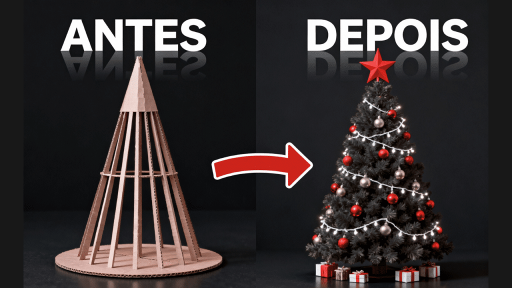 As melhores 4 ideias criativas para fazer sua árvore de Natal sustentável sem gastar