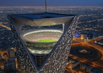 Arábia Saudita anuncia estádio flutuante de 350 metros para a Copa de 2034