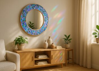 Transforme CDs antigos em mosaicos brilhantes e crie espelhos decorativos sustentáveis e cheios de estilo