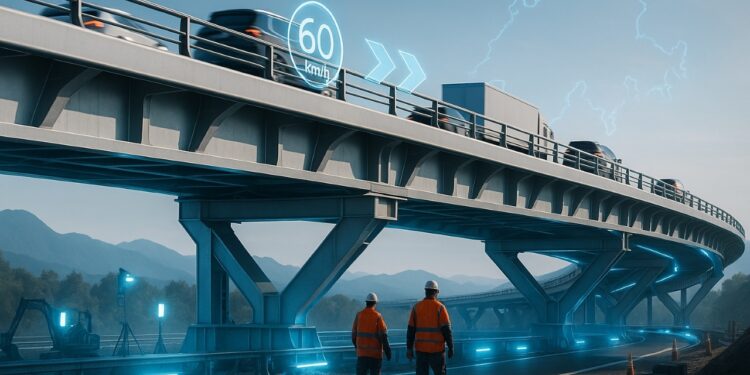 Com 236 metros de extensão, ponte móvel reduz congestionamentos causados por obras