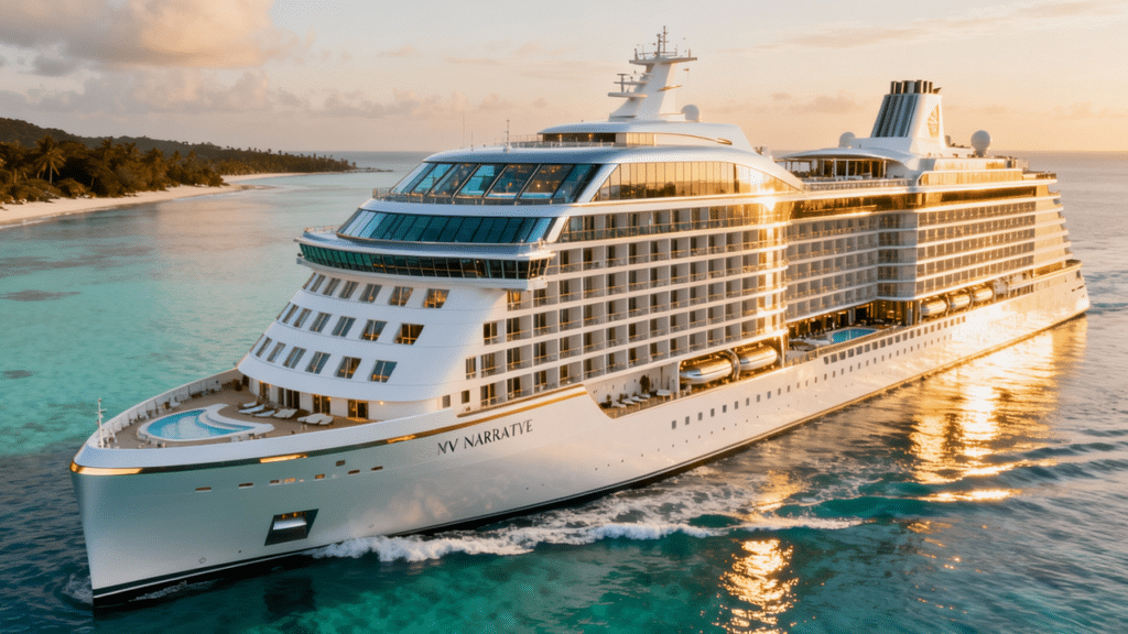 Ilustração de um cruzeiro de luxo