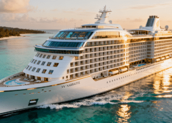 Ilustração de um cruzeiro de luxo