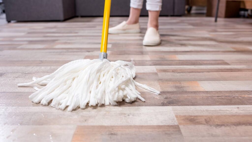 O truque que usei para deixar o esfregão limpo sem encostar nele e sem gastar nada