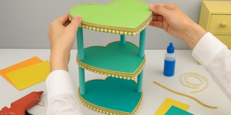 Essa estante feita com papelão reciclado é linda, fácil de montar e cheia de estilo