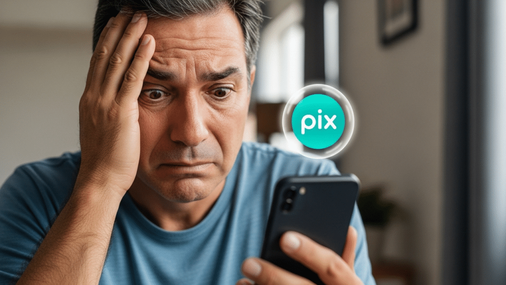 Homem faz transferência errada pelo PIX