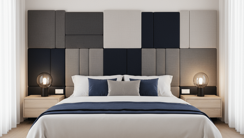 Cama com cabeceira modular