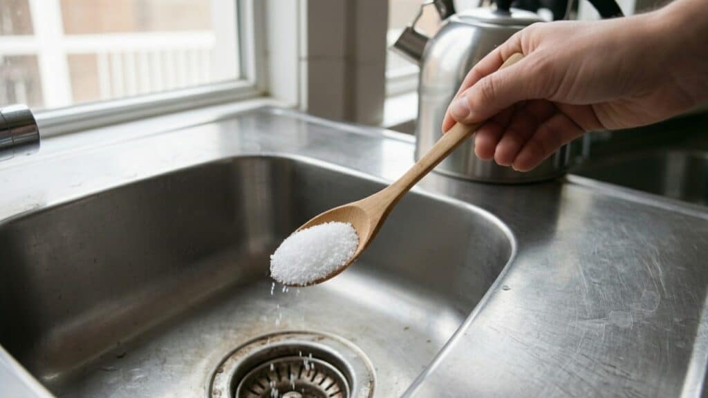 Esse truque com vinagre e bicarbonato pode salvar sua pia de entupir e ainda ajuda a eliminar odores do ralo