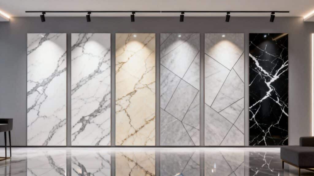 Adeus ao azulejo: a tendência das placas que imitam mármore para reformas sem sujeira