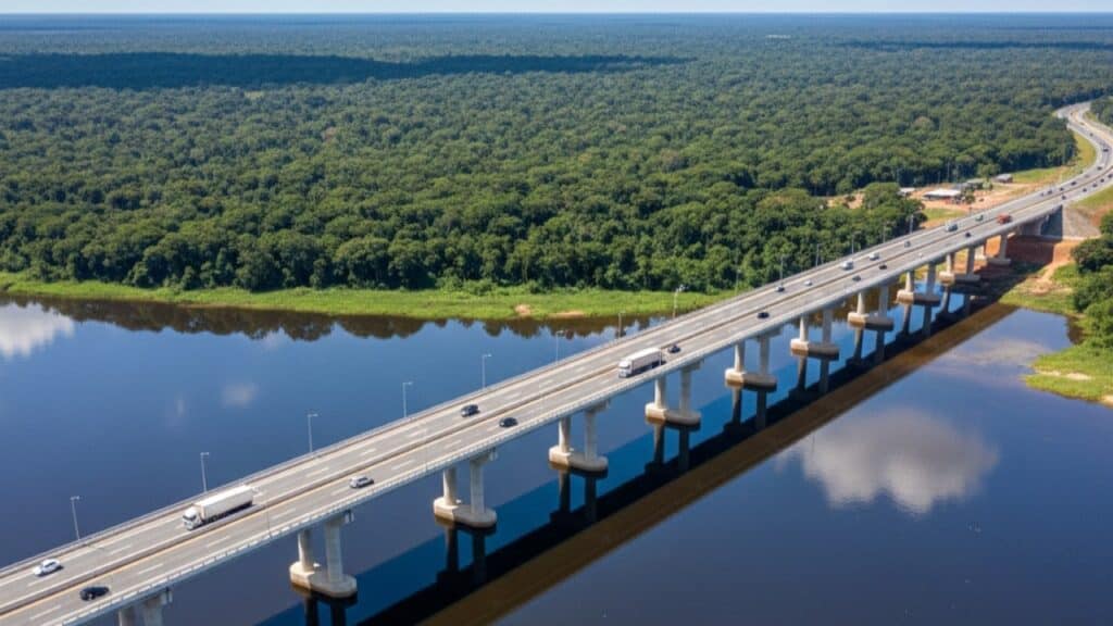Nova ponte sobre o rio Araguaia reduz travessia de 45 minutos para poucos minutos na BR-153 entre Tocantins e Pará