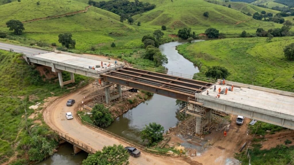 Ponte da MG-460 é interditada e desvio de 13 km muda rotina entre duas cidades