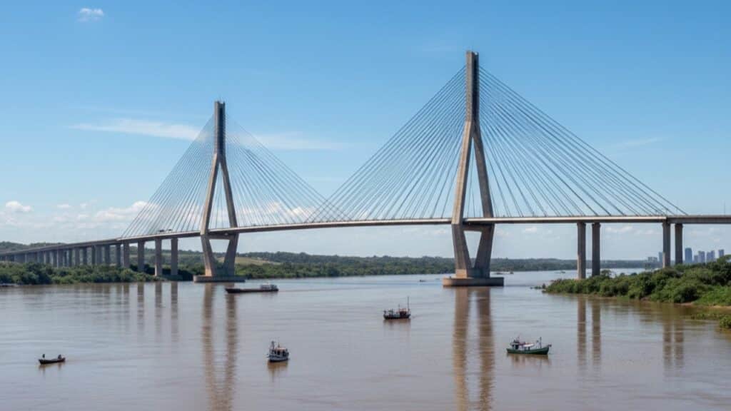 A maior ponte estaiada da América Latina ainda não cumpre sua promessa logística