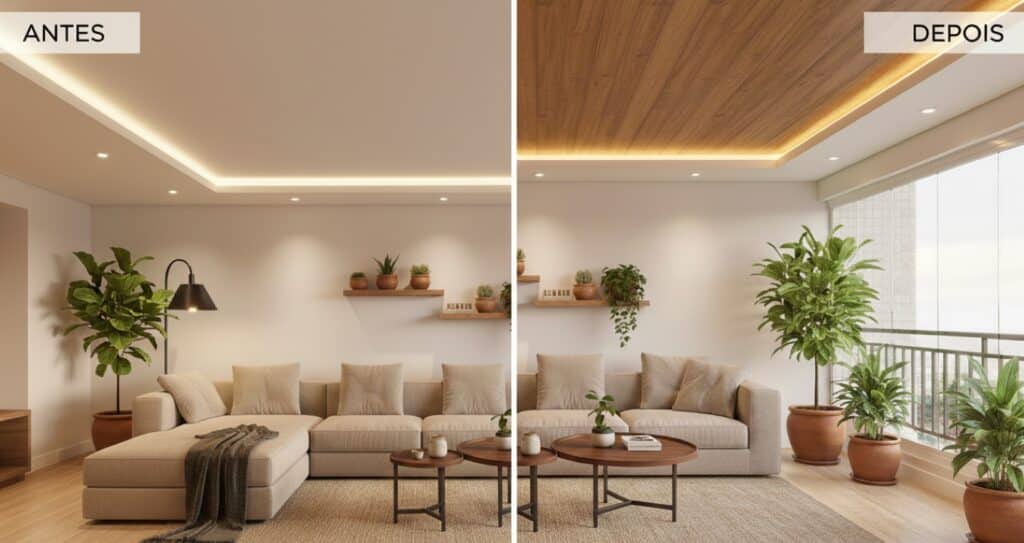 Diga adeus ao teto de gesso: Novo revestimento mais econômico substitui o gesso e transforma o ambiente sem sujeira