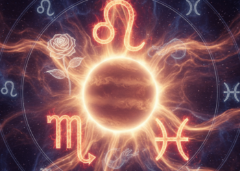 Planeta Vênus com signos ao seu redor