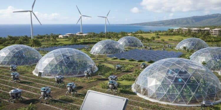 O megaprojeto de quase US$ 1 bilhão feito por Larry Ellison em ilha para transformar a agricultura com robôs e energia limpa