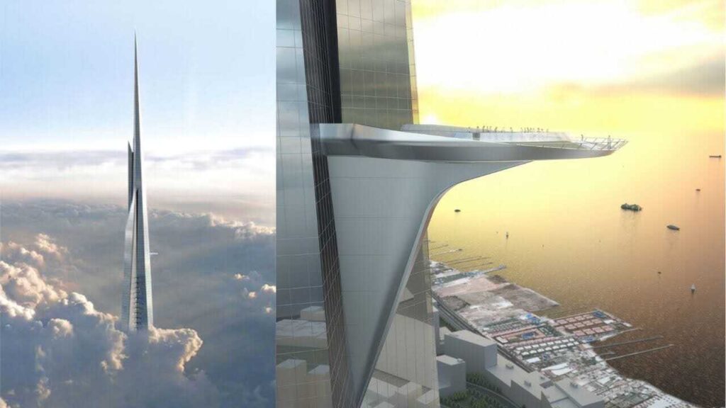 Prédio mais alto do mundo em construção na Arábia Saudita promete superar o Burj Khalifa e entrar para a história da engenharia com 1 km de altura e investimento de R$ 6,25 bilhões