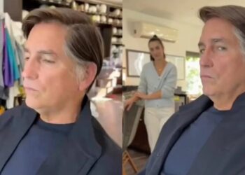 Flávio revela novas imagens do ator que vai interpretar Jair Bolsonaro em novo filme