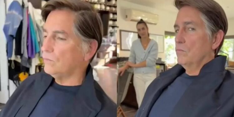 Flávio revela novas imagens do ator que vai interpretar Jair Bolsonaro em novo filme