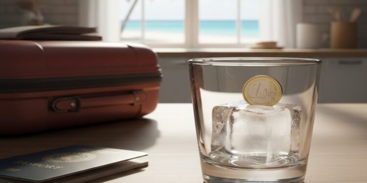 Antes de viajar nas férias, saiba por que deixar uma moeda congelada num copo pode ser importante na sua casa