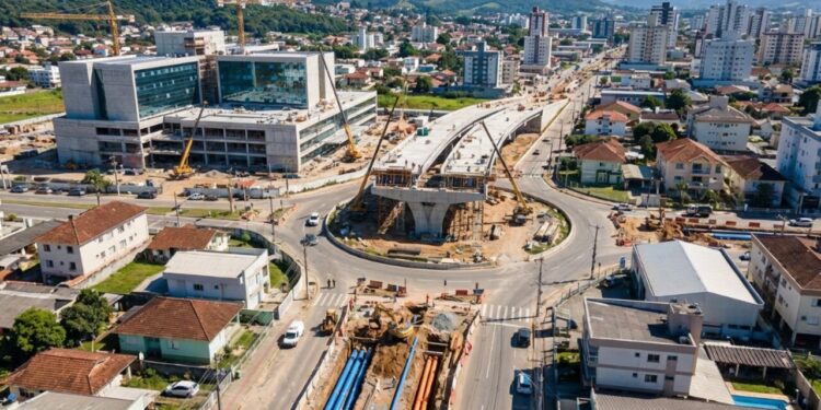 Grande investimento de R$ 240 milhões impulsiona obras de saúde, saneamento e novos viadutos em cidade de SC