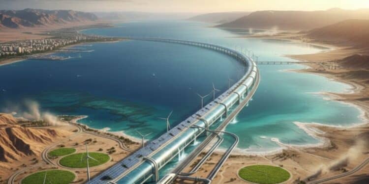 Megaprojeto ambicioso de US$ 10 bilhões que ligaria o Mar Vermelho ao Mar Morto permanece parado após alerta de cientistas