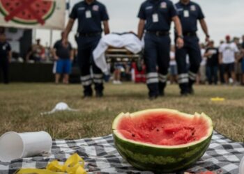 Homem morre de forma trágica após participar de torneio de comer melancia