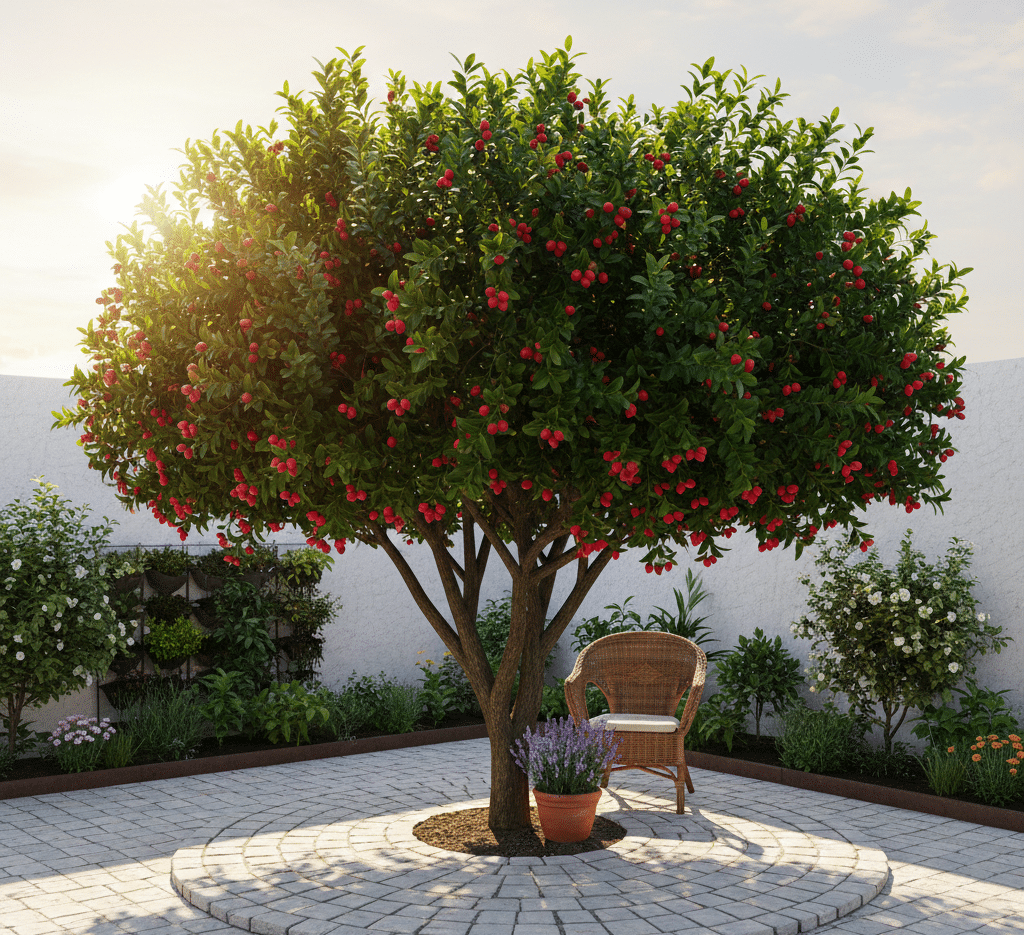 A árvore ideal para quintais pequenos que dá sombra, frutos e não racha o piso