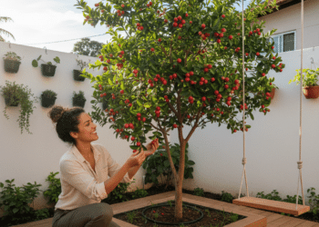 A árvore ideal para quintais pequenos que dá sombra, frutos e não racha o piso