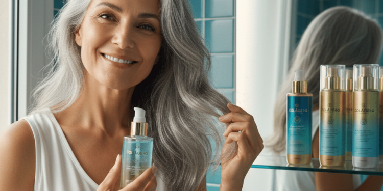 Top 4 produtos com colágeno para cabelos grisalhos mais fortes e brilhosos