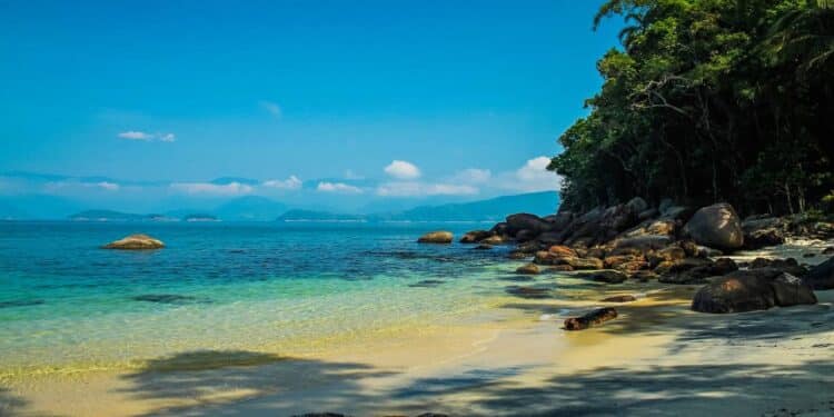 Ubatuba SP, litoral norte, mais de 100 praias preservadas e Mata Atlântica, destino de ecoturismo, surf e trilhas o ano todo no Brasil. // Créditos: depositphotos.com / gustavo_asciutti