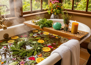 Banhos naturais que ajustam a energia e preparam o corpo