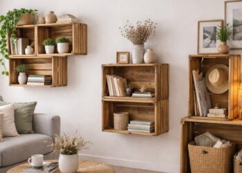 Como transformar caixotes de feira em prateleiras charmosas mesmo sem experiência com marcenaria ou decoração