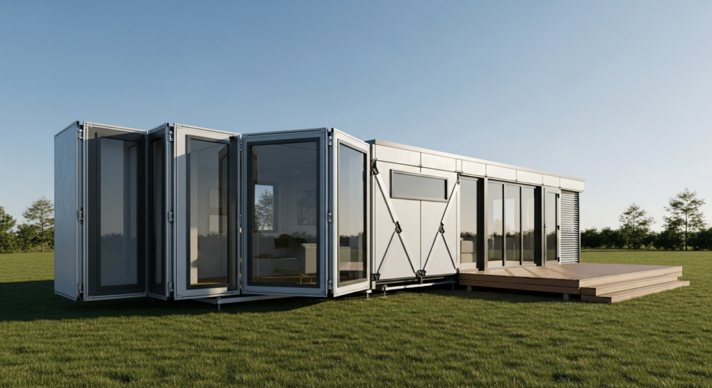 Casa dobrável vira tendência por ser mais barata