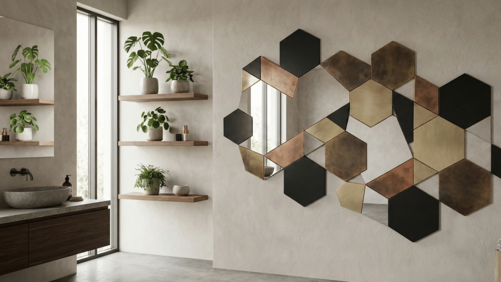 decoração de banheiros em 2026 traz uma novidade marcante nos espelhos