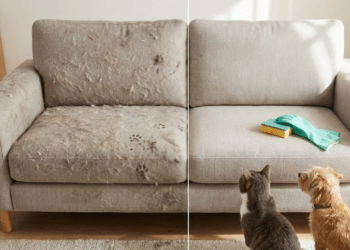 Veja como tirar pelos de cachorro e gato do sofá sem ligar o aspirador