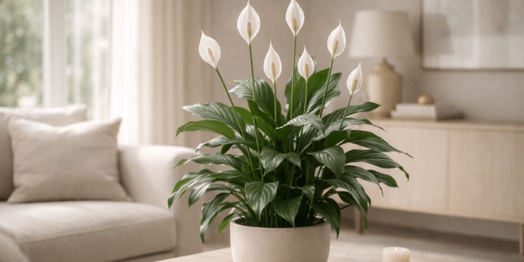 Esses cuidados fazem o lírio-da-paz crescer saudável e florescer dentro de casa