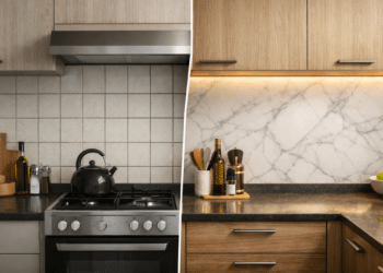 Novo revestimento autocolante muda a cozinha em minutos sem sujeira nem obra