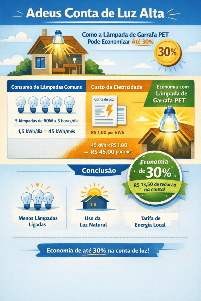Redução pode chegar até 30% da conta de luz