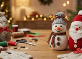 Com luvas velhas e criatividade é possível criar enfeites natalinos únicos e cheios de memória