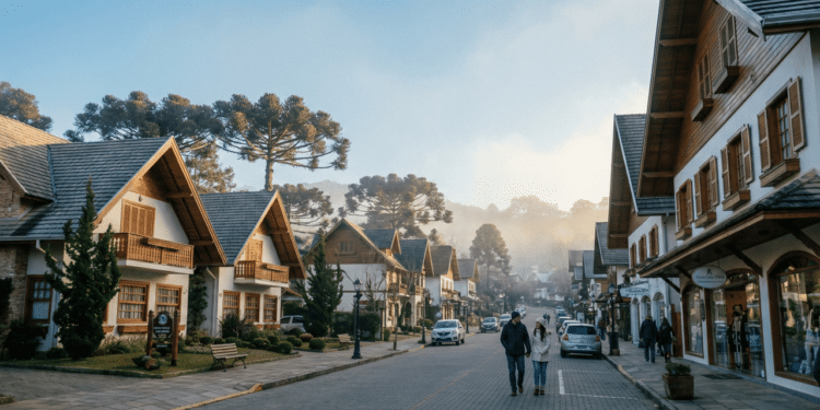 A “Suíça brasileira” é uma vila em Minas que conquista cada vez mais visitantes que amam frio e montanhas