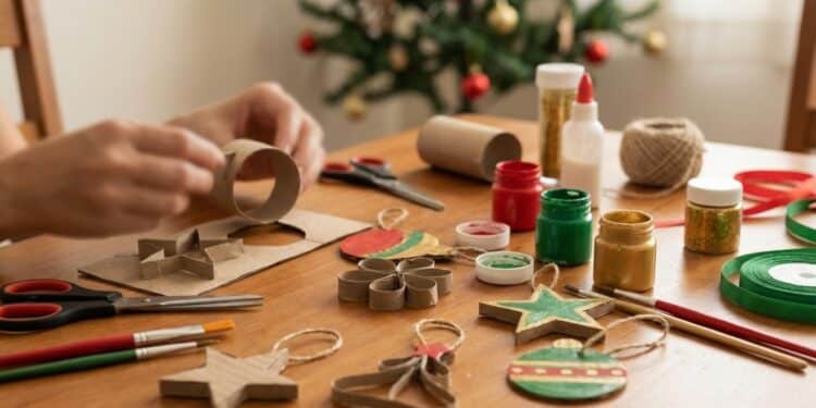 Transforme rolos de papelão em enfeites de Natal criativos, baratos e cheios de afeto
